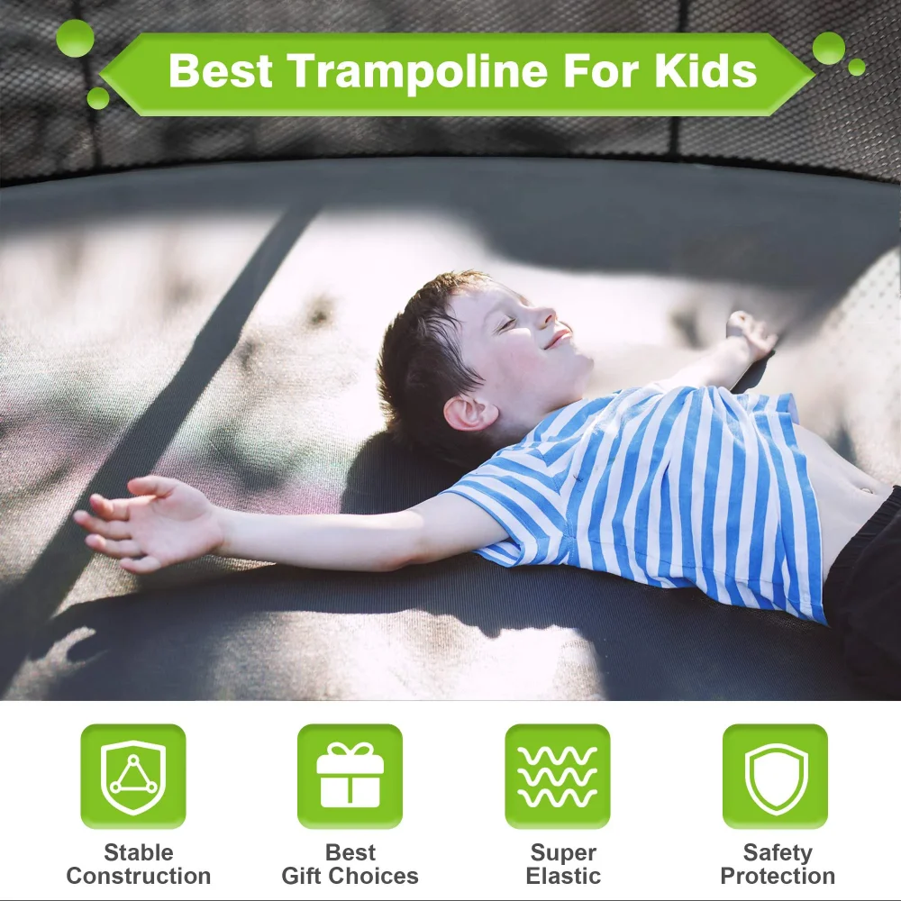 Outdoor Recreational Trampoline, Backyard Pumpkin Trampoline for Kids & Adults 6