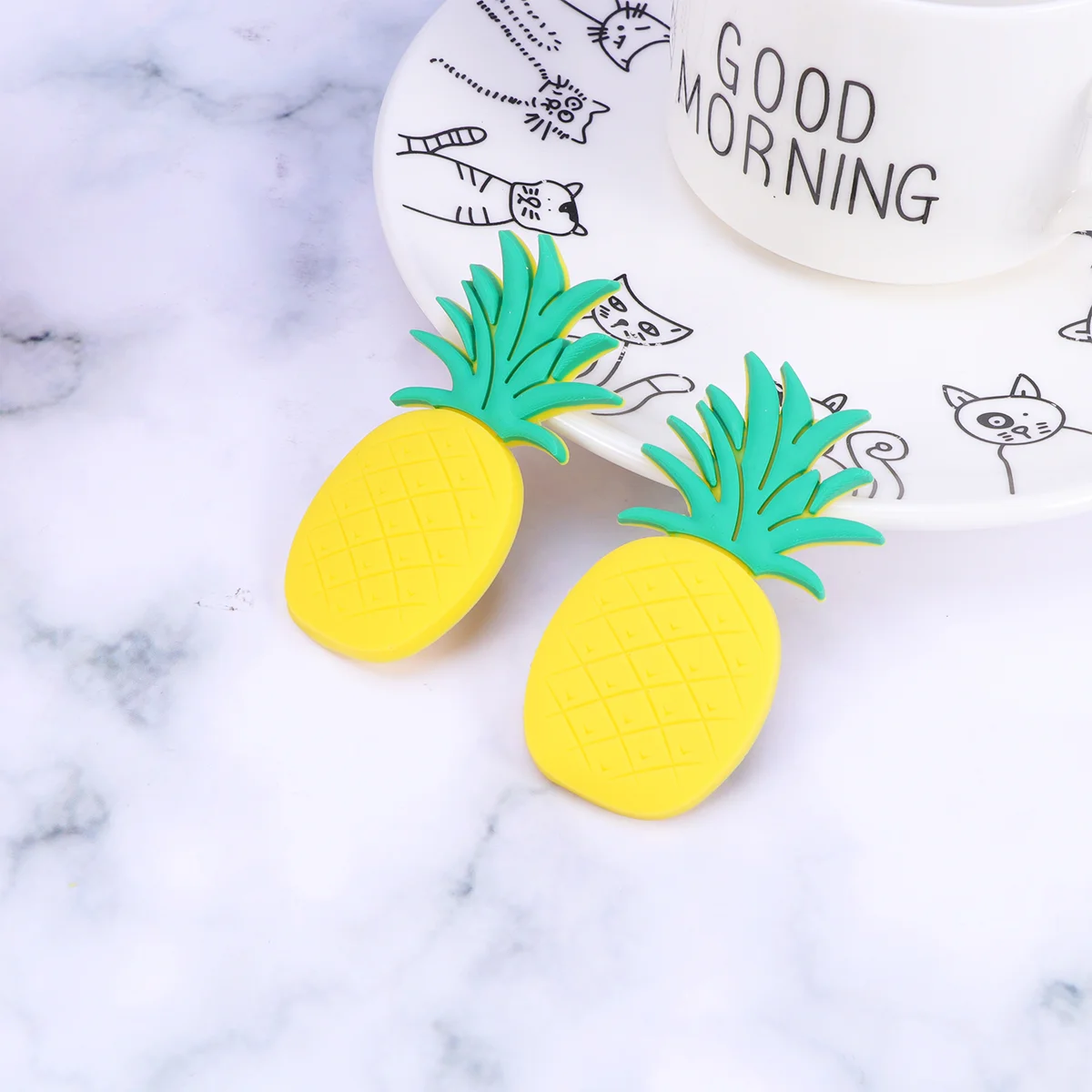 

Fruit Refrigerator Magnets Pineapple Sticker Fruit Decorative Sticker Fridge Magnets 10pcs ( Pineapple )