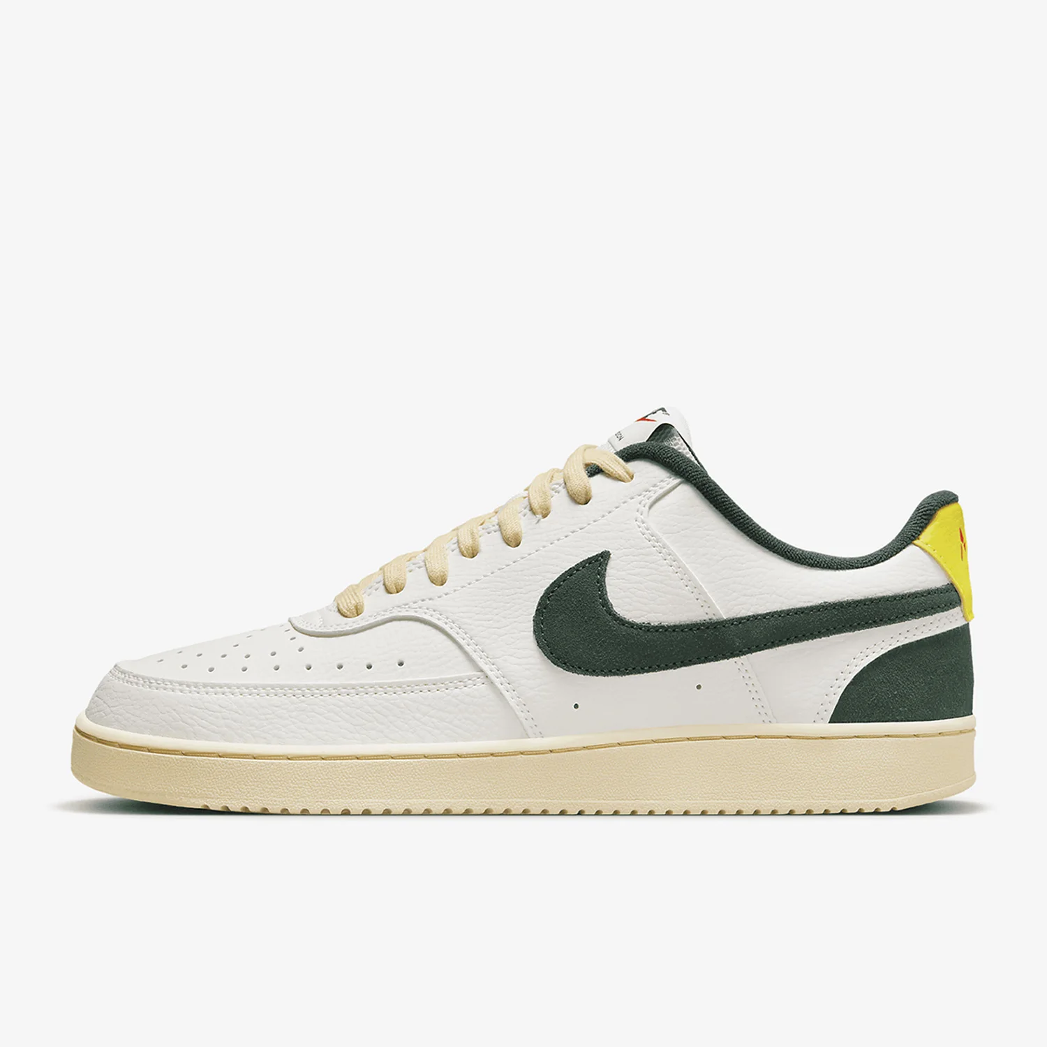 Nike COURT VISION Men's and Women's Sail White Green Retro Shock Absorbed Low Top Board Shoes FD0320-133