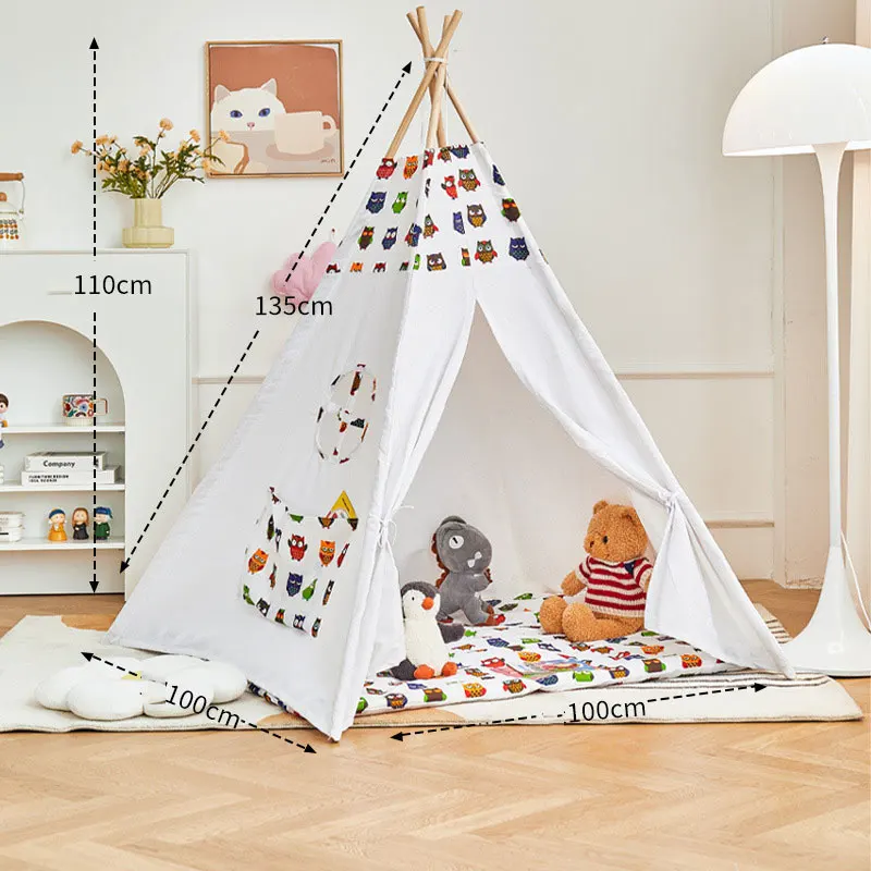 1.35m Tent For Kid Play House Wigwam for Children Portable Child Tipi Tents Teepee Toddler Ball Pit Girl Castle Play House 2