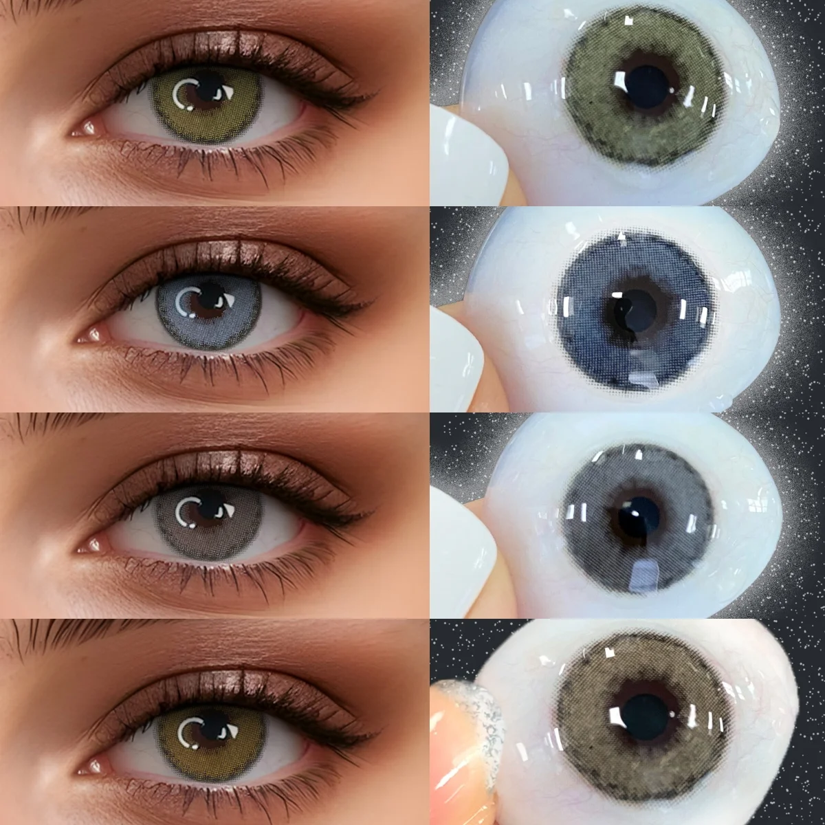 Lalens Soft Blue Colored Contact Lenses - Natural Look, Half-Yearly Wear