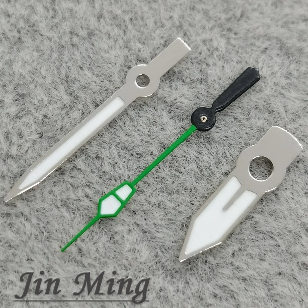 High-Quality Luminous Green and Silver Watch Hands