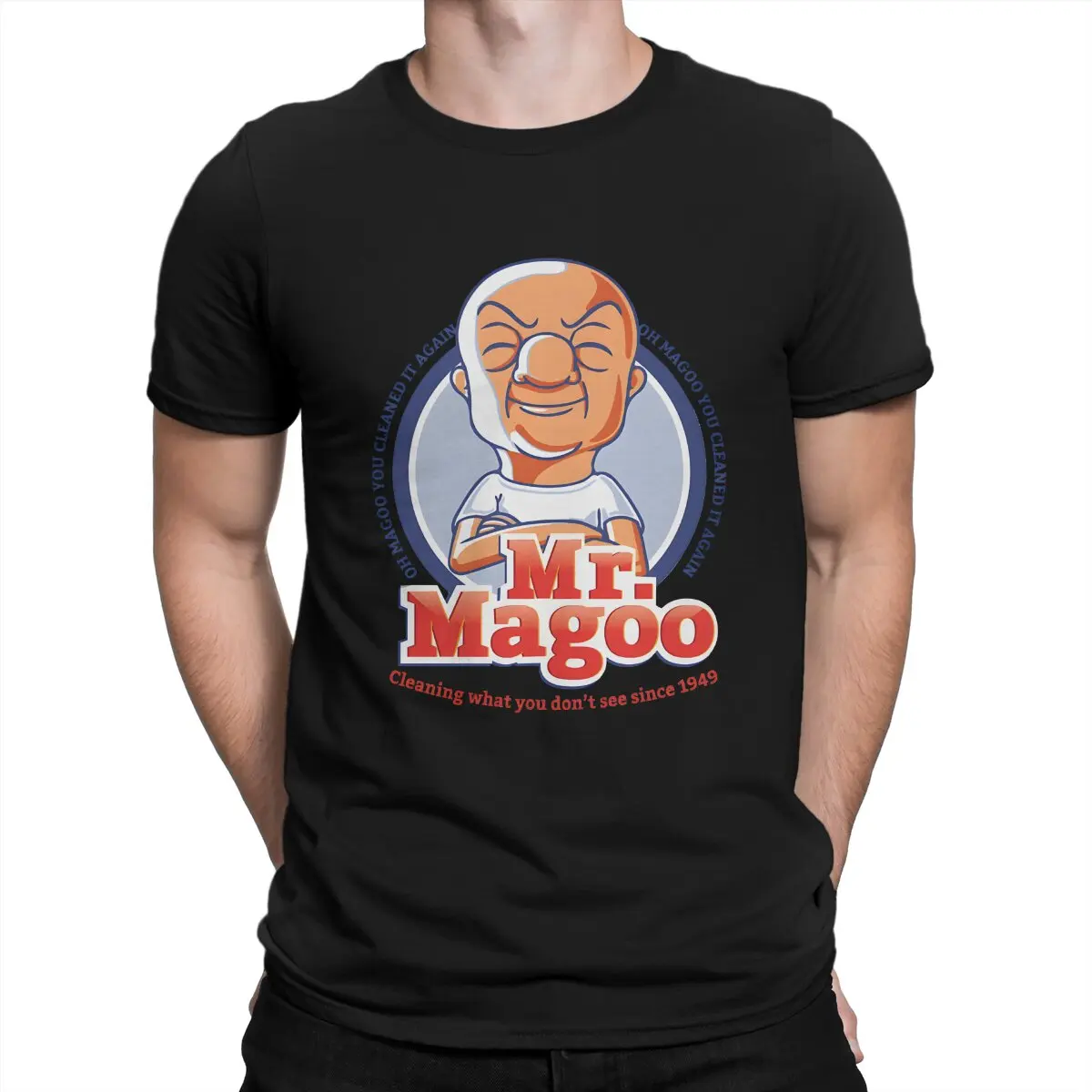 Mr. Magoo As Mr. Clean Magliette Da Uomo Mr Magoo Cartoon Casual Tees Manica Corta Girocollo T-Shirt Regalo Di Compleanno In Puro Cotone