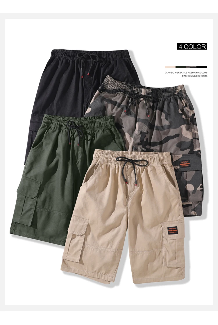 casual shorts Hot Shorts Man Summer Fashion Camo Multi Pockets Shorts Casual Loose Jogging Pants Mens Street Hip Hop Straight Short Trousers casual shorts for men