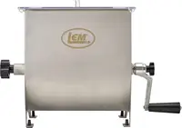 20 Pound Capacity Manual Meat Mixer, Stainless Steel, Manual Only 1