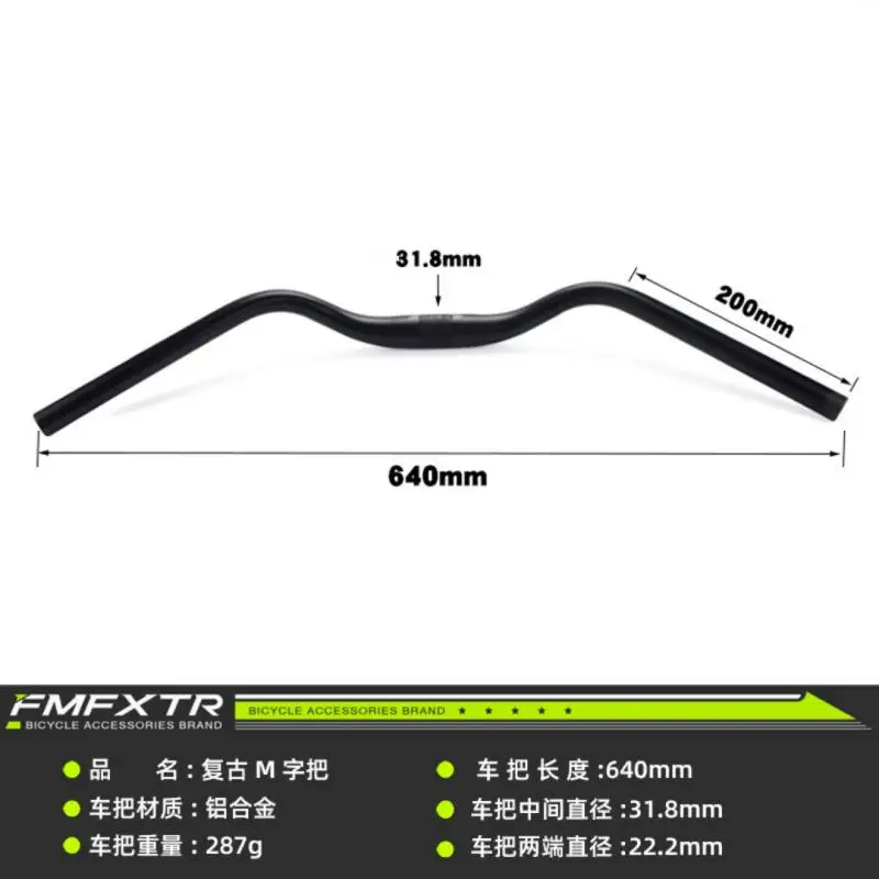 31.8 Mm Bicycle Swallow Handlebar M Type Aluminum Alloy Retro Comfort City Road Bike Parts Handlebar Bicycle Cycling Parts bicycle accessories bicycle handlebar