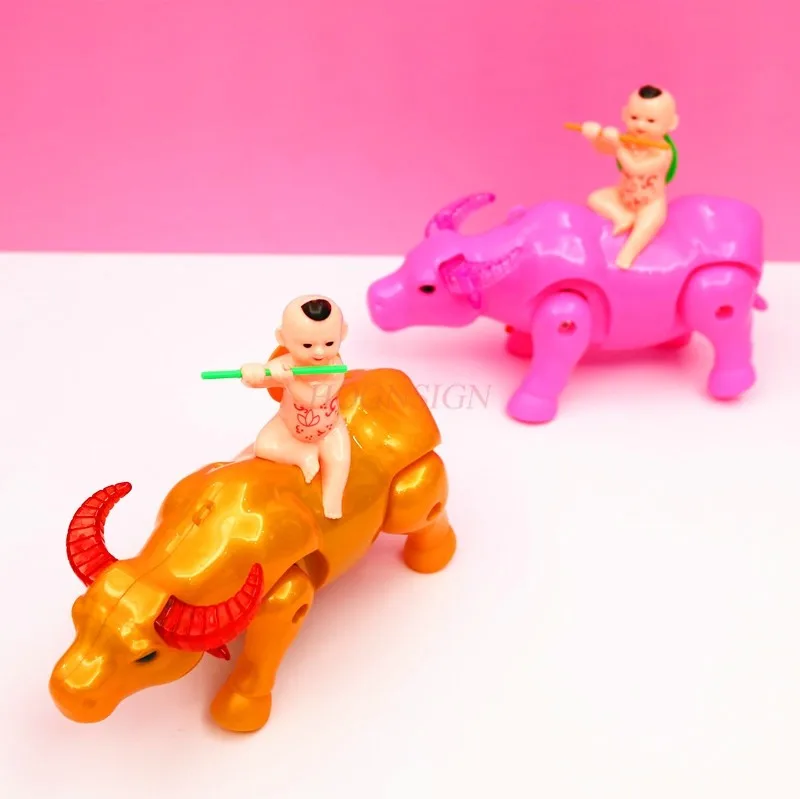 Children's electric water buffalo can walk and sing, simulating a cow. 1-3 year old baby leash toy 2