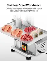 Meat Cutter Machine Electric, 750W Stainless Steel Countertop Bone Sawing Machine, Workbeach 20"" X 13"", 0.8-4.3 Inch Cutting 2