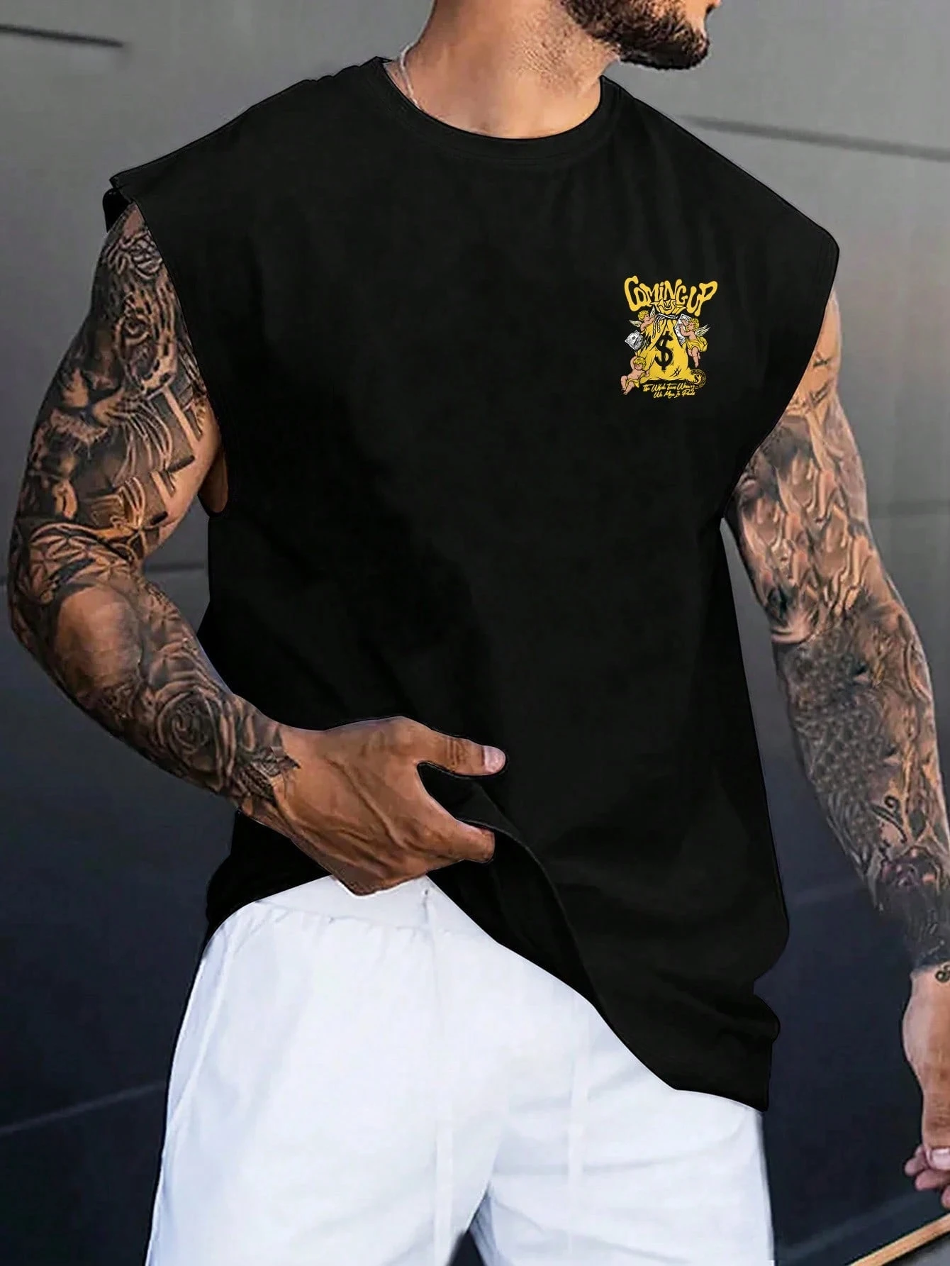 Men's Black Sleeveless T-Shirt Casual Sports Vest For Summer Basketball Jersey Basketball Training Clothing Adult Children Tee