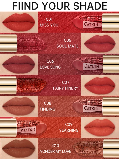 58023-0f1da0.jpg CATKIN Dreamworld Carving Lipstick, Waterproof Long Lasting Satin Nourish Moisturizing Smooth Soft 0.13 Ounce-Chinese Style