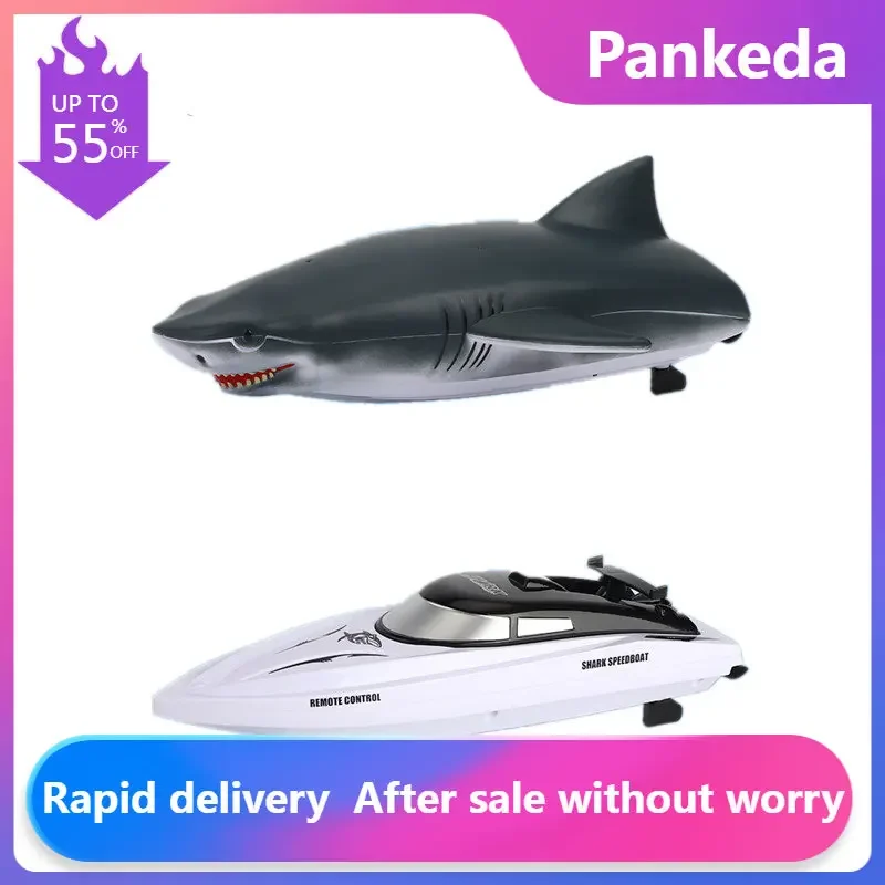 

2.4G RC Shark Whale Toy Remote Controlled Boat Ship Submarine Robots Fish Electric Toys for Boys RC Crocodile Kids Gifts Toy