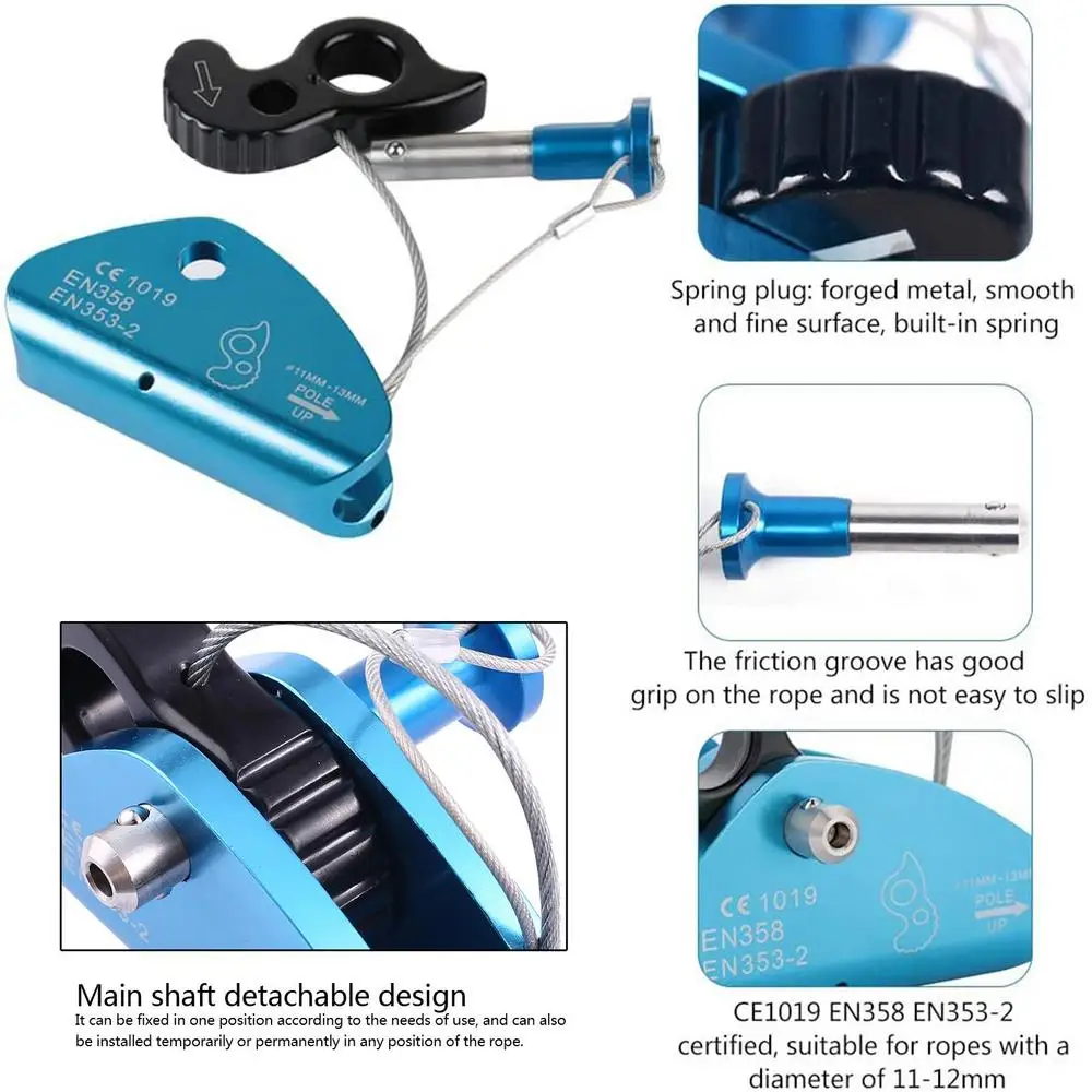Rock Climbing Ascender Heavy Duty Rock Climbing Ascender Rope Grab For Rock Climbing Mountaineering Tree Arborist Expedition