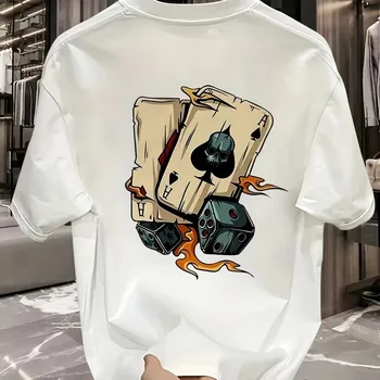 قميص كاجوال مطبوع عليه نرد بوكر جديد للبيع 3