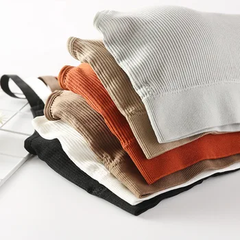 Sexy Underwear Women Gather No Steel Ring Lingerie Bra Tube Top Wrapped Chest Beauty Back Actival Cotton Thin Section Tube Top 6