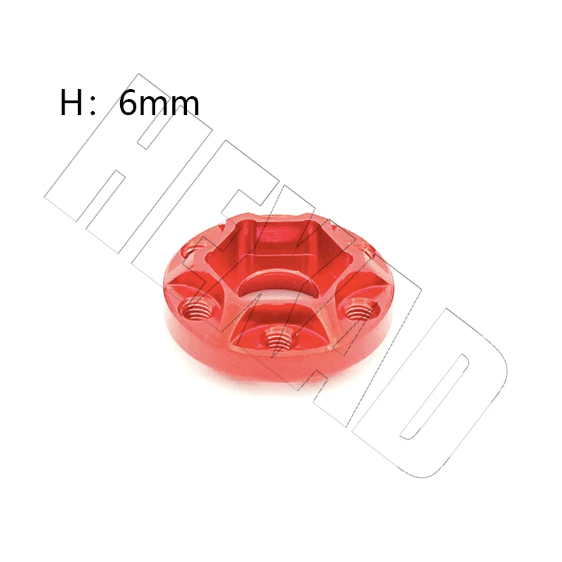 4 Adattatori Per Mozzi Ruota Esagonali 12mm In Metallo – Per RC Crawler 1/10 Axial SCX10, TRX4, Gen7, D90 – Altezza 18mm - 6