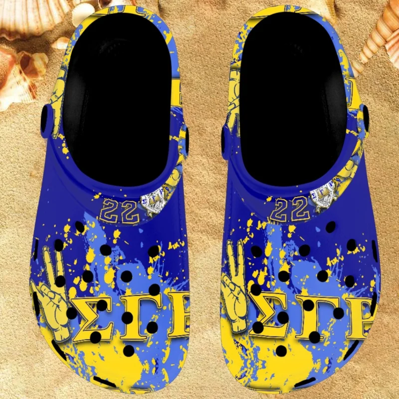 

Twoheartsgirl Sigma Gamma Rho Outdoor Beach Casual Water Slippers Women Breathable Pool Sandals Zapatos Adults Comfy Footwear