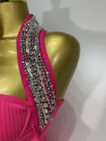 Women Luxury Birthday Dress Sexy Backless Beading A Line Bandage Dress 2025 Knitted Celebrity Elegant Evening Club Party Outfit - Image 6