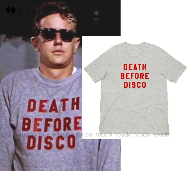 

Футболка унисекс в полоску с принтом «Death Before Disco»