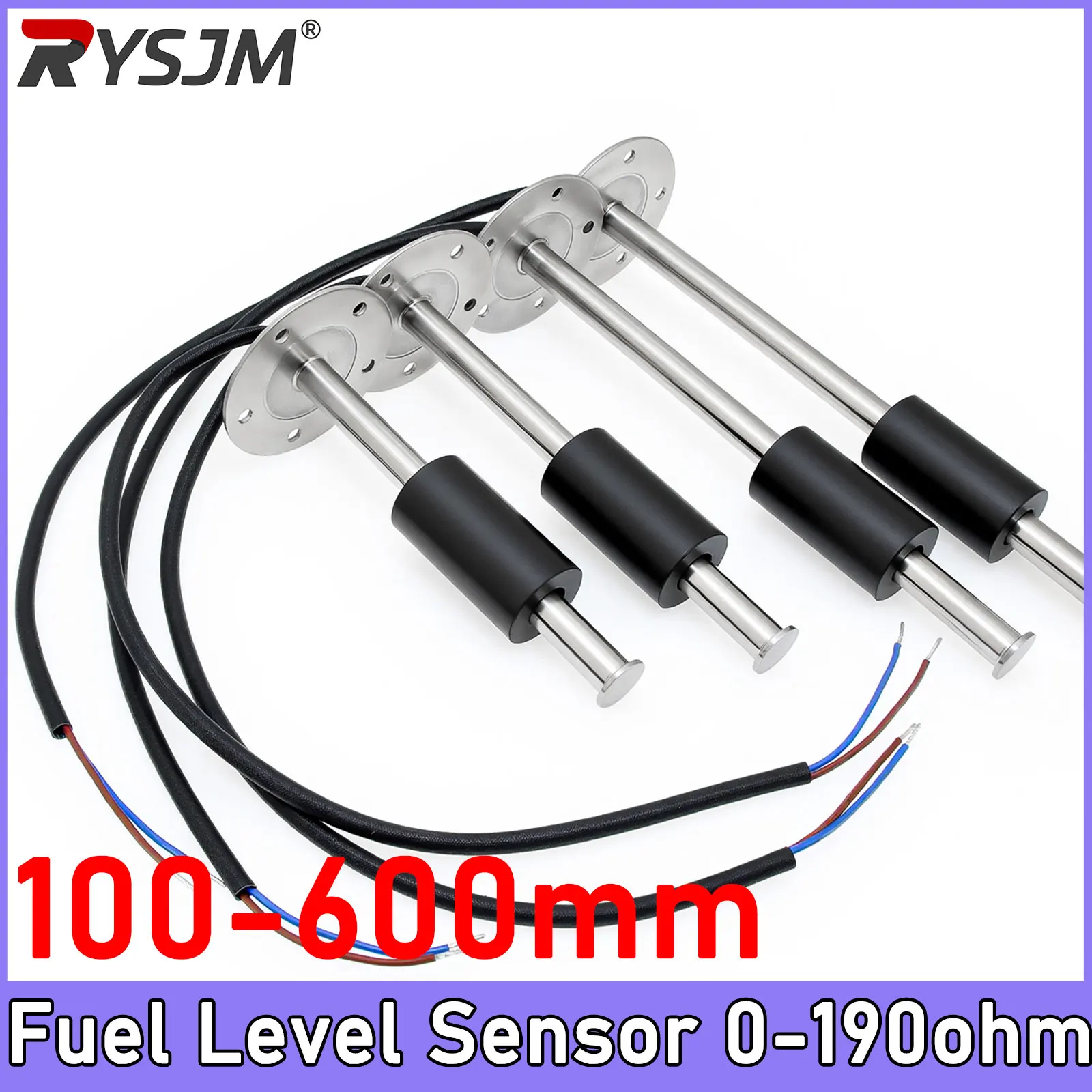 1pc 연료 플로트 센서 0-190ohm 연료계 표시기용 범용 자동차 수위 오일 탱크..