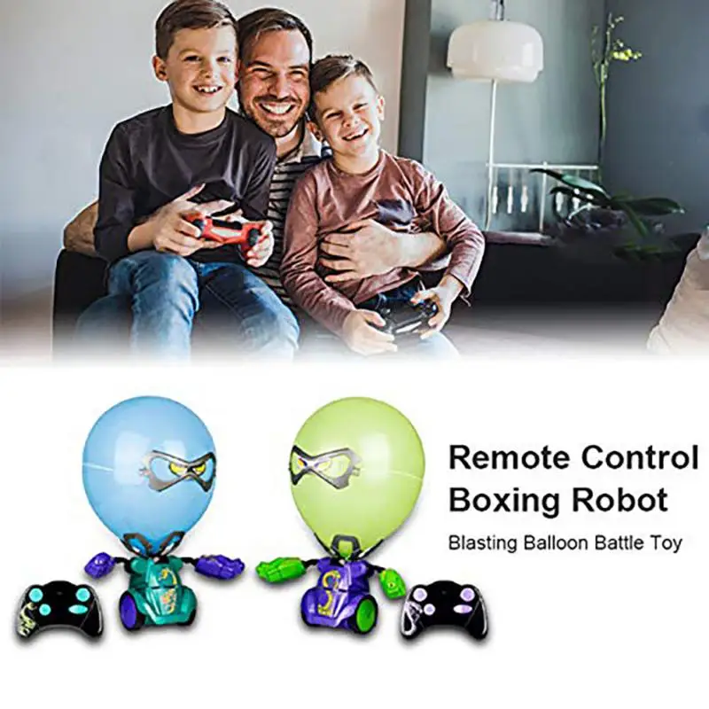 Electric Balloon Puncher Remote Control Boxing Combat Robot Blasting  Balloon Battle Toy Parent-Child Education Puzzle