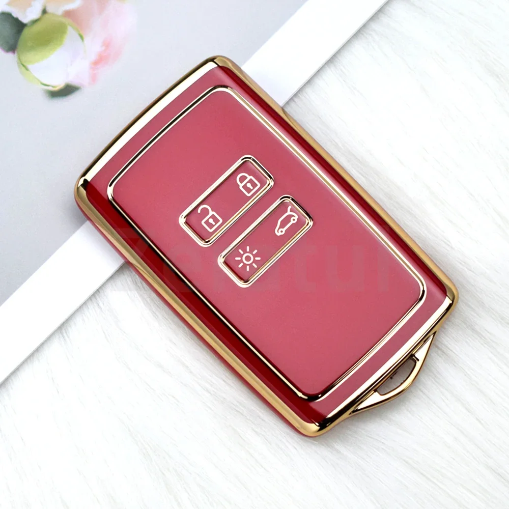 TPU Shell Fob Holder Car Card Key Case Cover for Renault Espace 5 Kadjar Koleos Captur Megane 4 Talisman Arkana Dacia Sandero