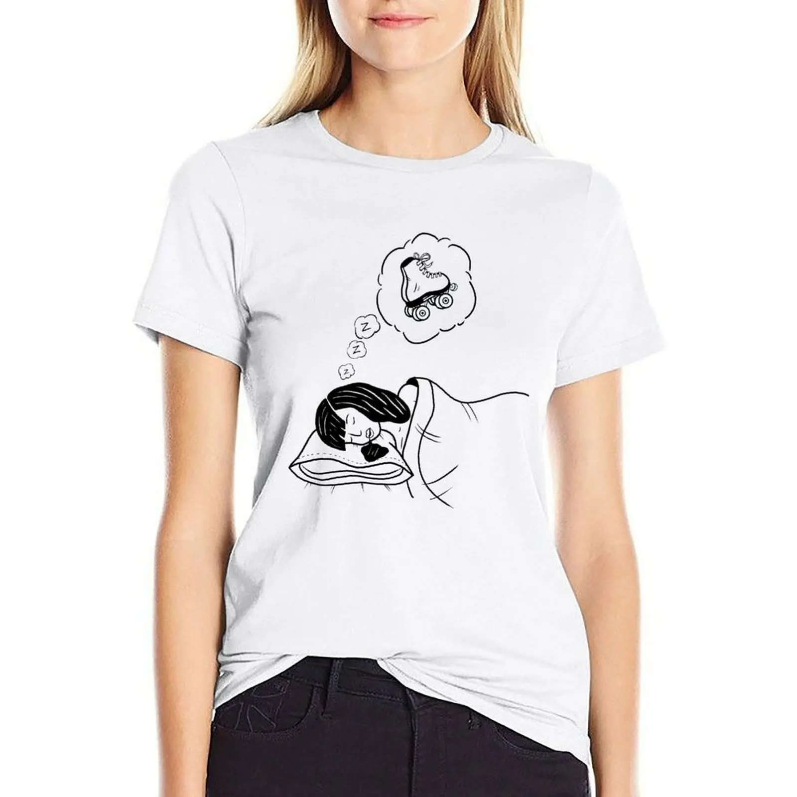 

I Dream of Skating T-shirt Female clothing lady clothes Women's tops