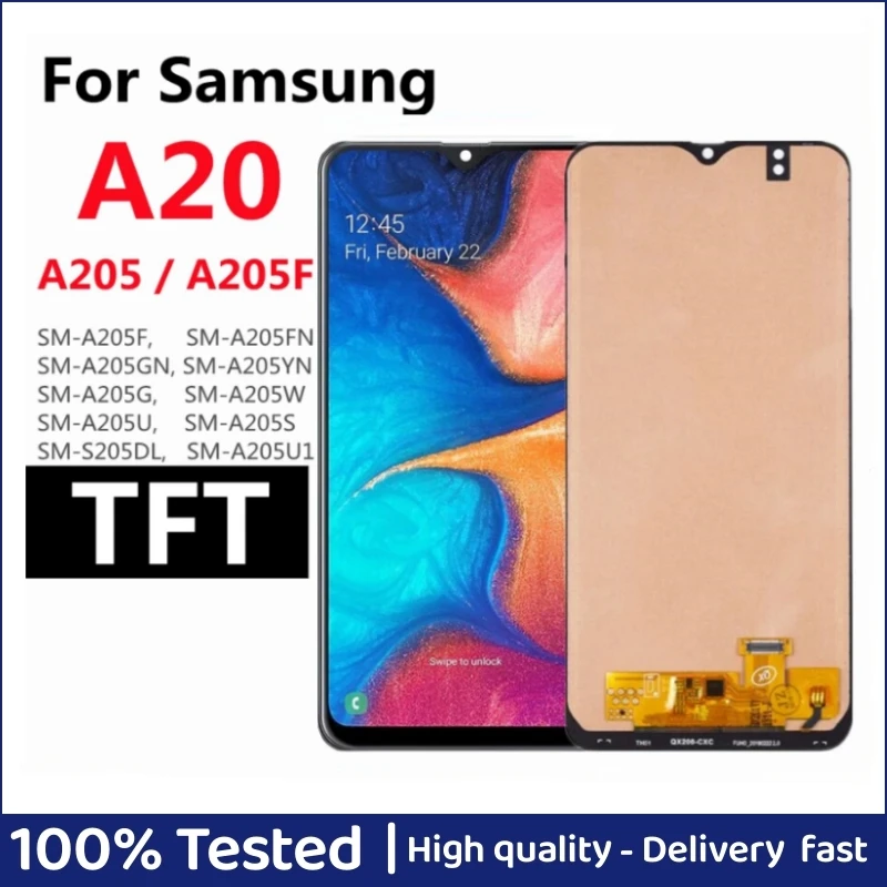 

6.4" TFT For Samsung Galaxy A20 A205 A205G/DS A205F/DS A205GN/DS Display Touch Screen Digitizer Assembly For Samsung A20 lcd