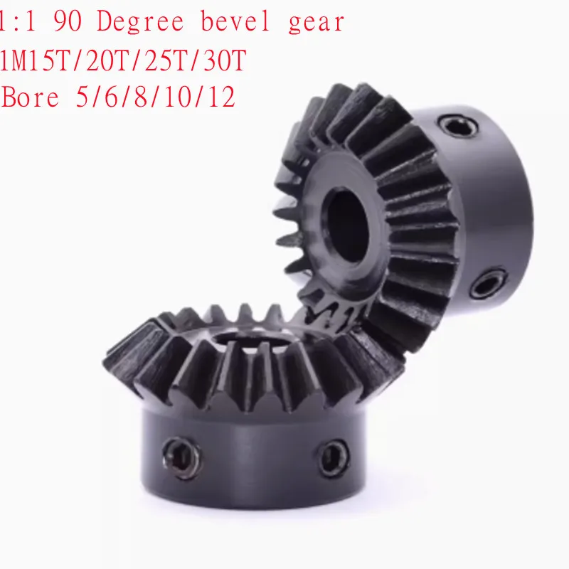 2pcs 11 Bevel Gear 1 Modulus 15 20 25 30 Teeth With Inner Hole 5mm 6mm