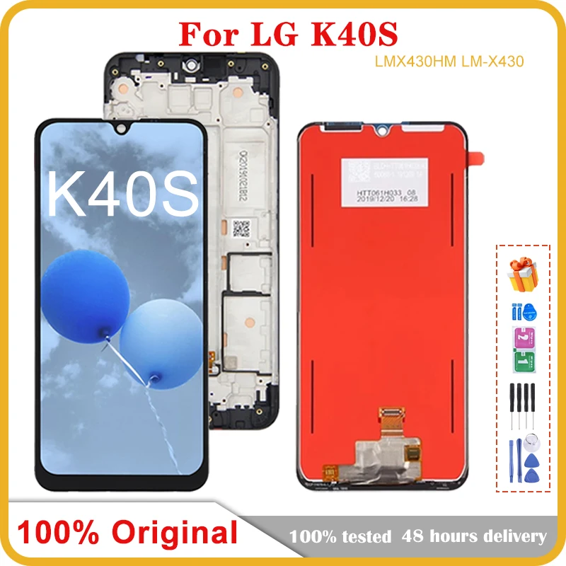 100% Originale Per Lg K40S X430 Lm-X430 X430Emw Lcd Touch Screen Digitizer Componenti Di Ricambio Raccordi Per Lg K40S Lcd