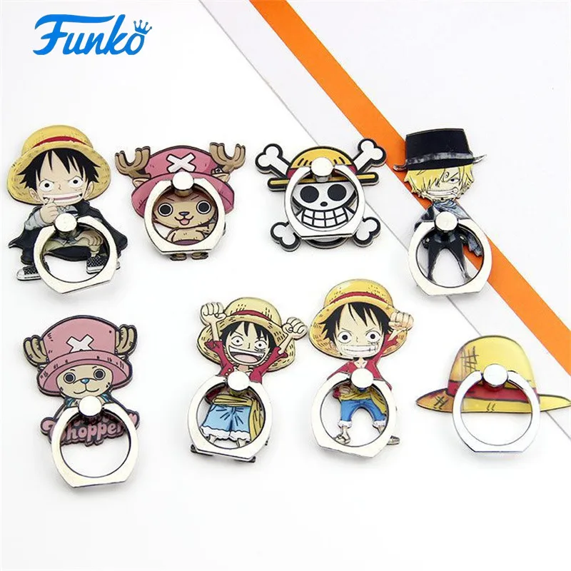 Funko One Piece Finger Ring Mobile Phone Holder for iPhone Samsung Xiaomi Huawei Universal Acrylic Smartphone Stand Accessories