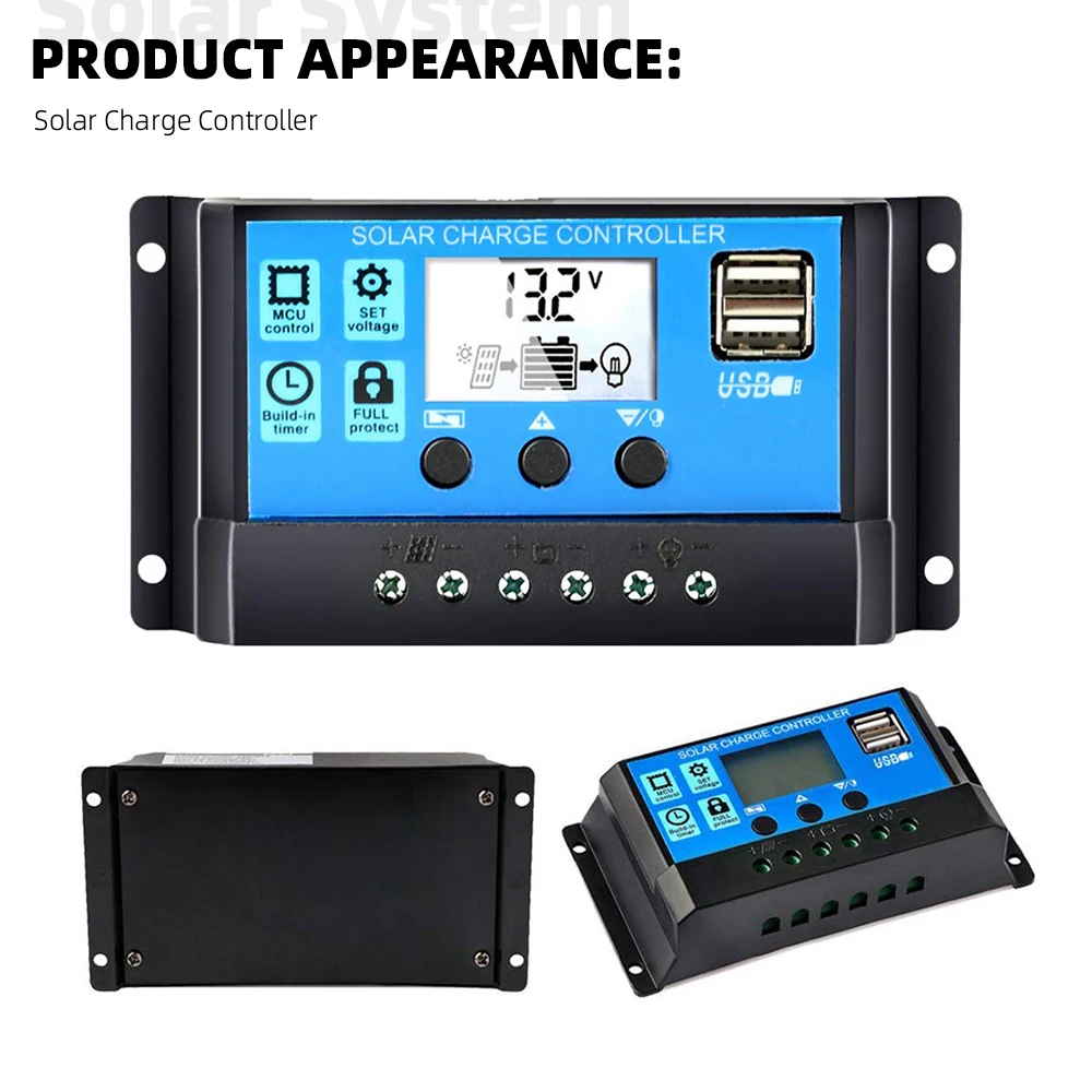 300W 18V Wire Cable Car Battery Solar Panel System Kit Portable Flexible Solar Panel Controller 2 USB Output Smart Camping Car