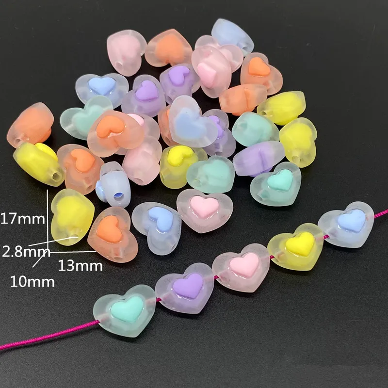 20 pcs Various Styles Acrylic Beads Heart Star Shape Charms Bracelet Necklace For Jewelry Making DIY Accessories jewelry accessories charm beads charms beads beads for jewelry making loose beads acrylic beads