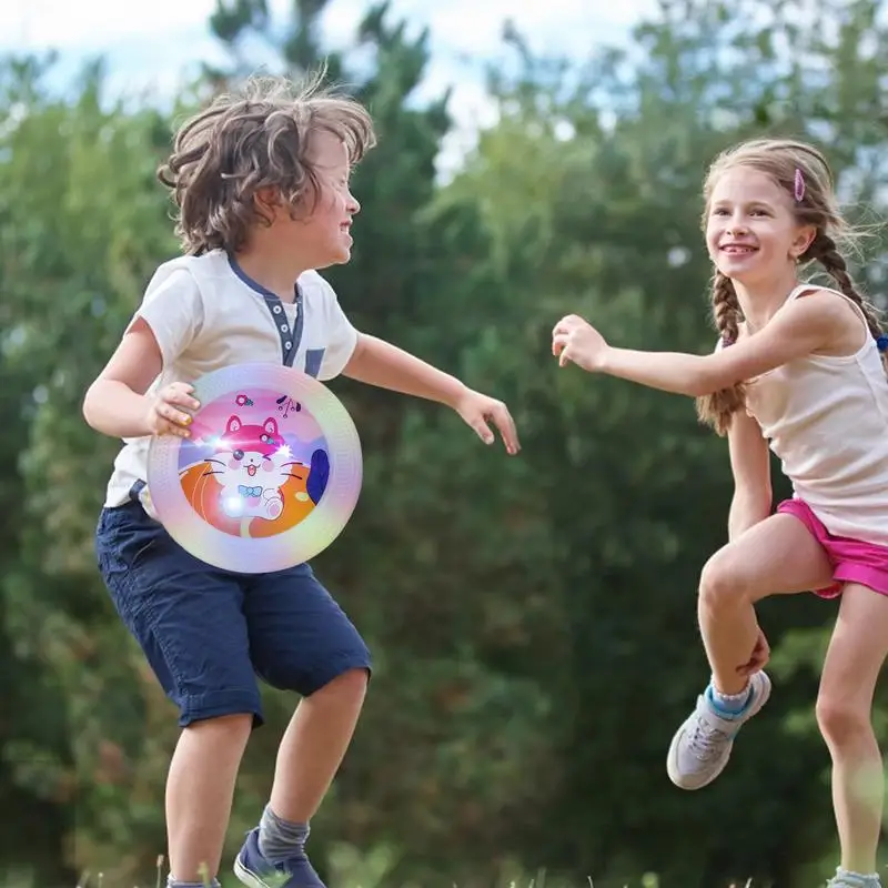 LED Flying Disc Camping Game Swivel Discs Light Up Sport Disc Safe For Competitions Team Outdoor Toy For Kids Pet