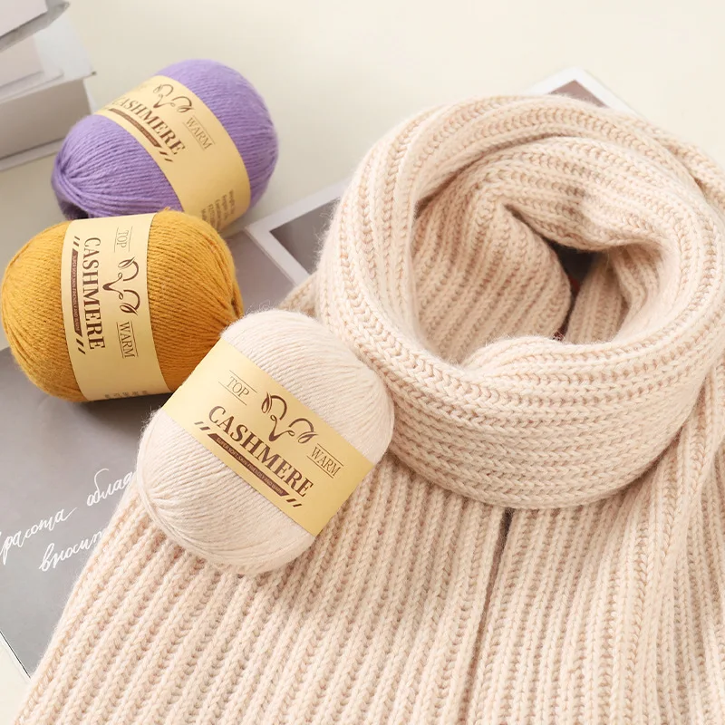 6pcs Pure Cashmere Yarn 95% Cashmere for Crocheting 3Ply Worsted Mongolian Warm Weaving Fuzzy Knitting Cashmere Hand Yarn Thread 2