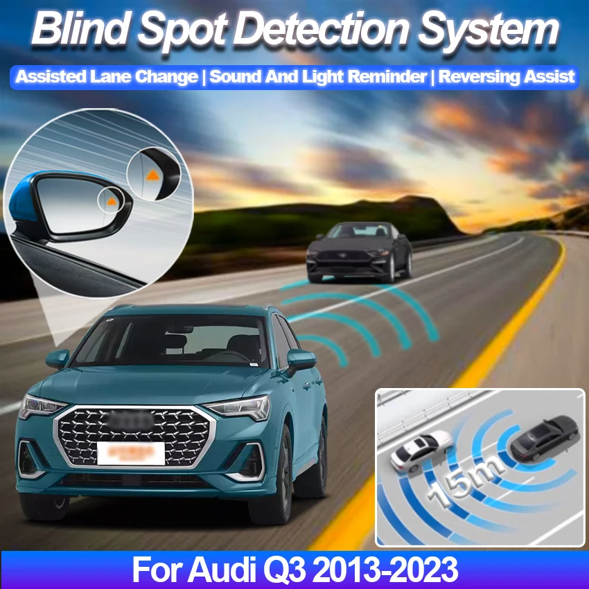 

Система контроля слепых зон для Audi Q3 2013-2023 BSD BSA BSM, система обнаружения радаров, микроволновый датчик, помощник в воде, безопасность вождения