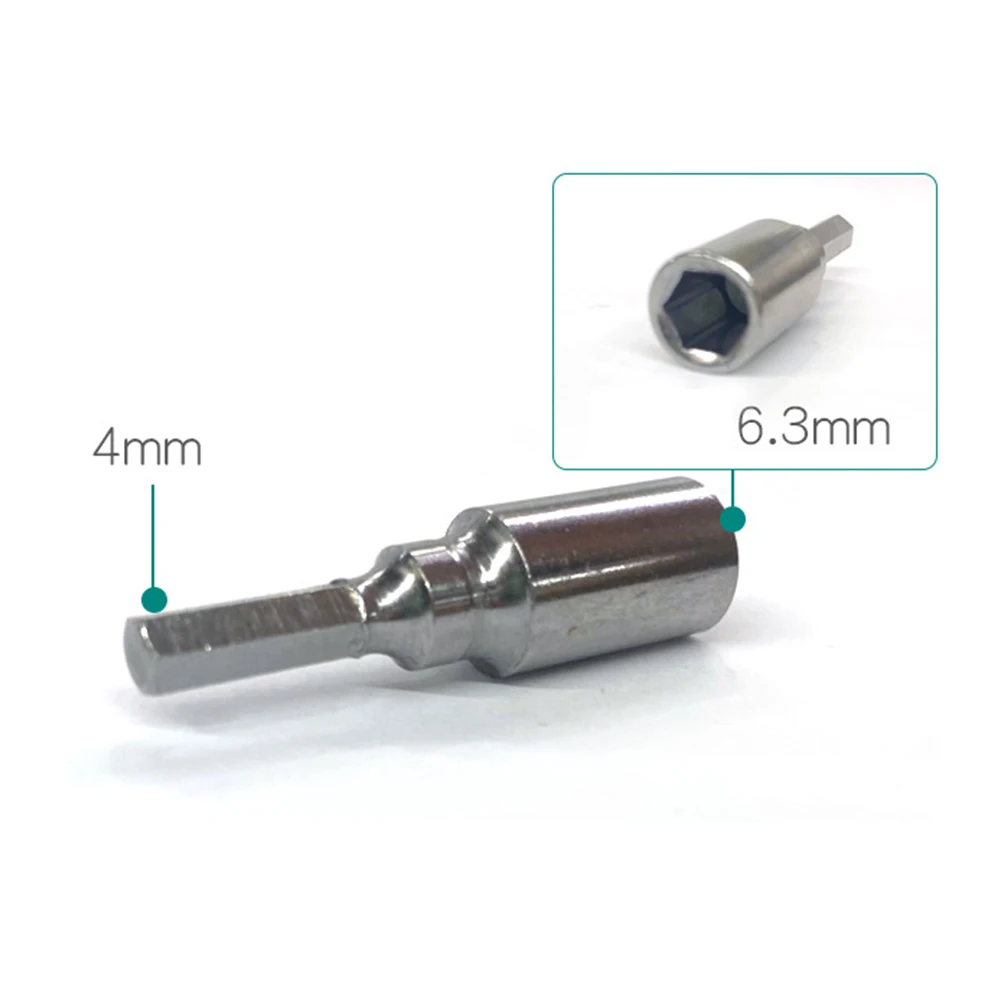 1pc 6.35mm To 4mm Transducer Adapter Socket 1/4 Hex Magnetic Adapter Socket Sleeve For Screwdriver Drill Bits Electronic Repair