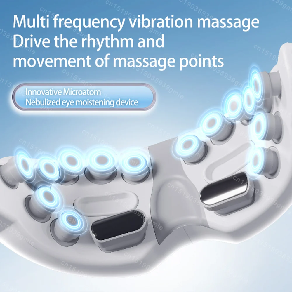 Steam Eye Massager Warm Spa Eye Steamer Acupressure Therapy Kneading Massage Eyes Bluetooth Relieve Eye Fatigue Massage Relax