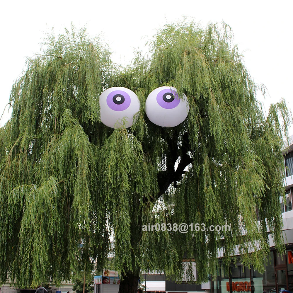 Hanging Giant Inflatable Eyeball Large Led Eye Ball Model Airtight PVC Ghost Eyes Beach Ball For Halloween Decoration 4