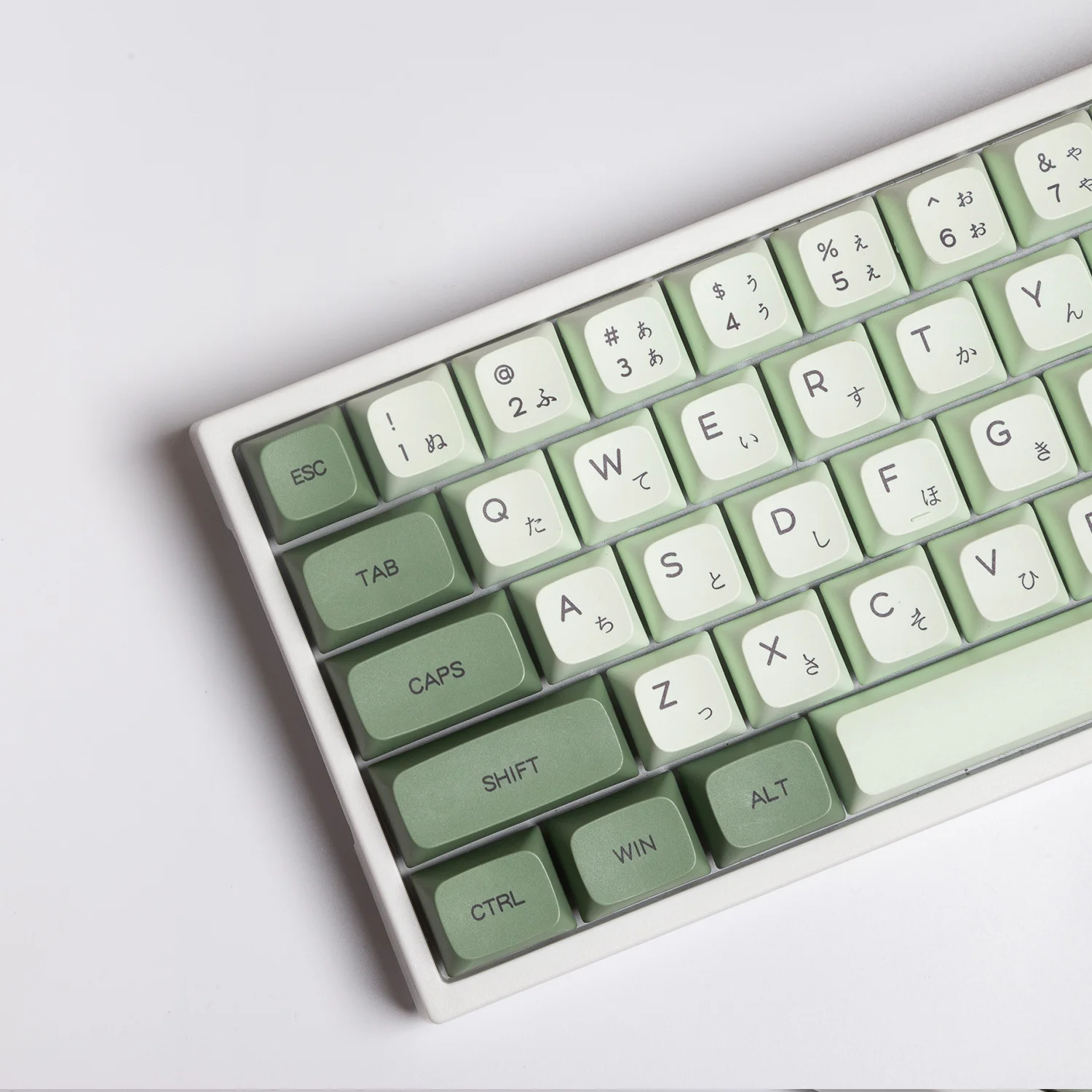 

ZHIY 124 Keys Matcha Keycap PBT XDA Profile Dye Sublimation Keycap 1.75u 2u Shift For Mx Switch 61 64 68 87 Mechanical Keyboard