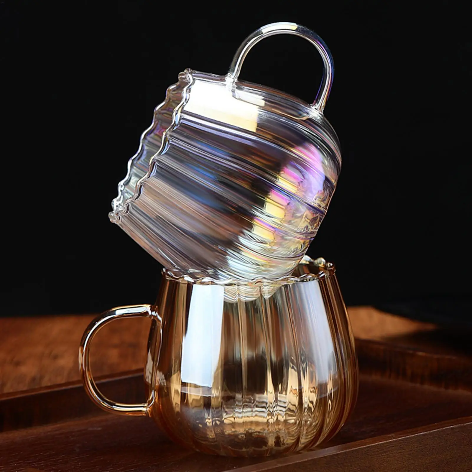 1pc Pumpkin Glass Mugs 400ML Drinking Glass Cups Multi-Functional Novelty Coffee Mugs For Milk Soda Water Hot Coffee Milk Tea