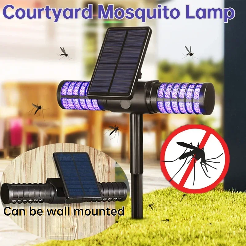 Lampada Solare Antizanzare Per Esterni Impermeabile Usb Insect Killer Uv Bug Zapper Night Anti Mosquito Light Garden Insect Files Trap