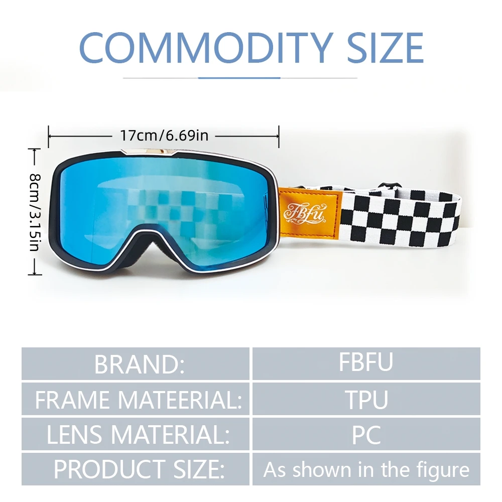 Scratch Resistant Motorbike Eyeglasses High Quality Lens Keep Clear View On Long Distance Outdoor Trip