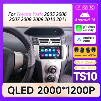 Android Auto per Toyota Yaris 2005 2006 2007 2008 2009 2010 2011, Schermo di Navigazione GPS, Display Radio Auto, Sistemi Intelligenti per Auto