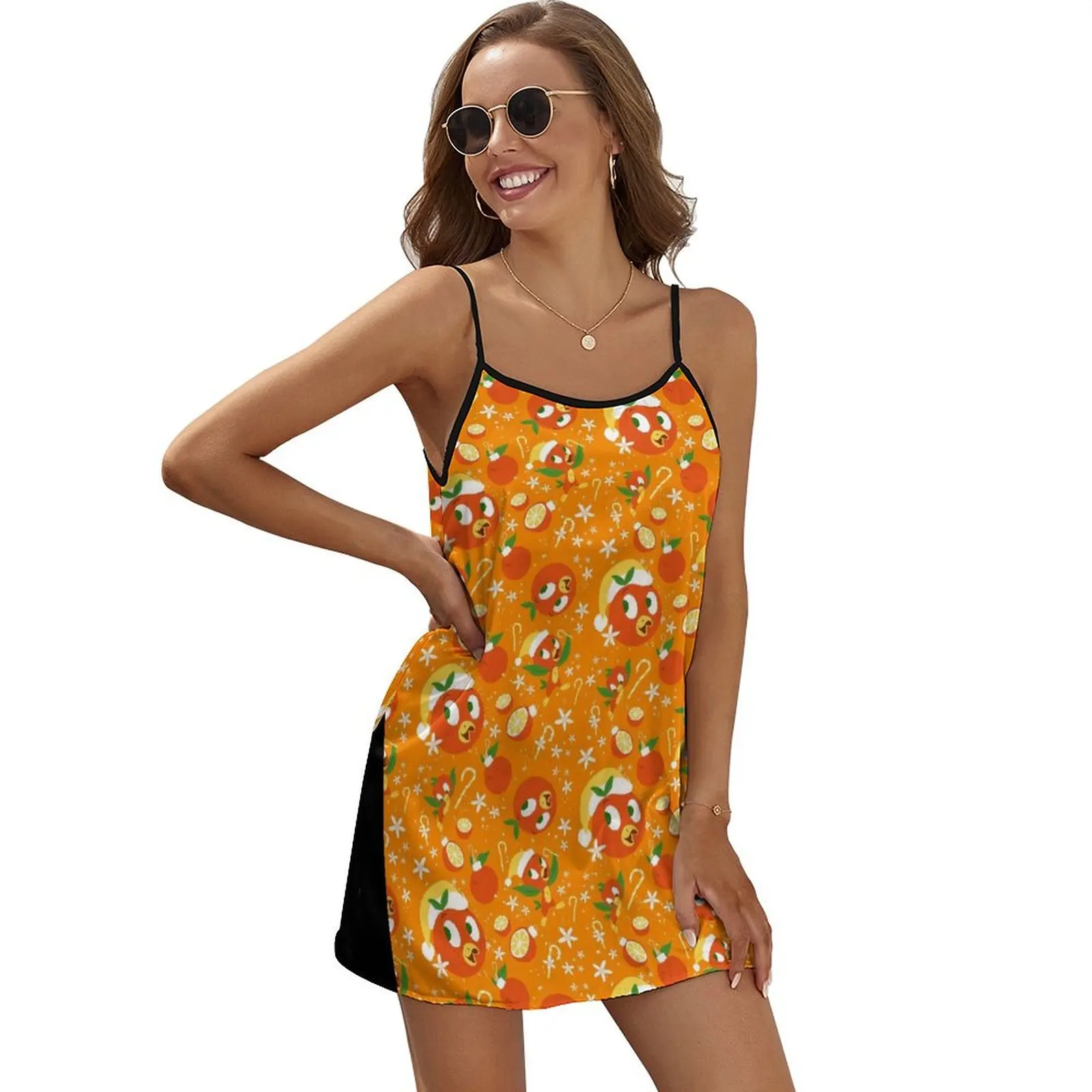 

Orange Bird - Season’s Tweetings Sleeveless Dress Summer women's clothing sexy dress