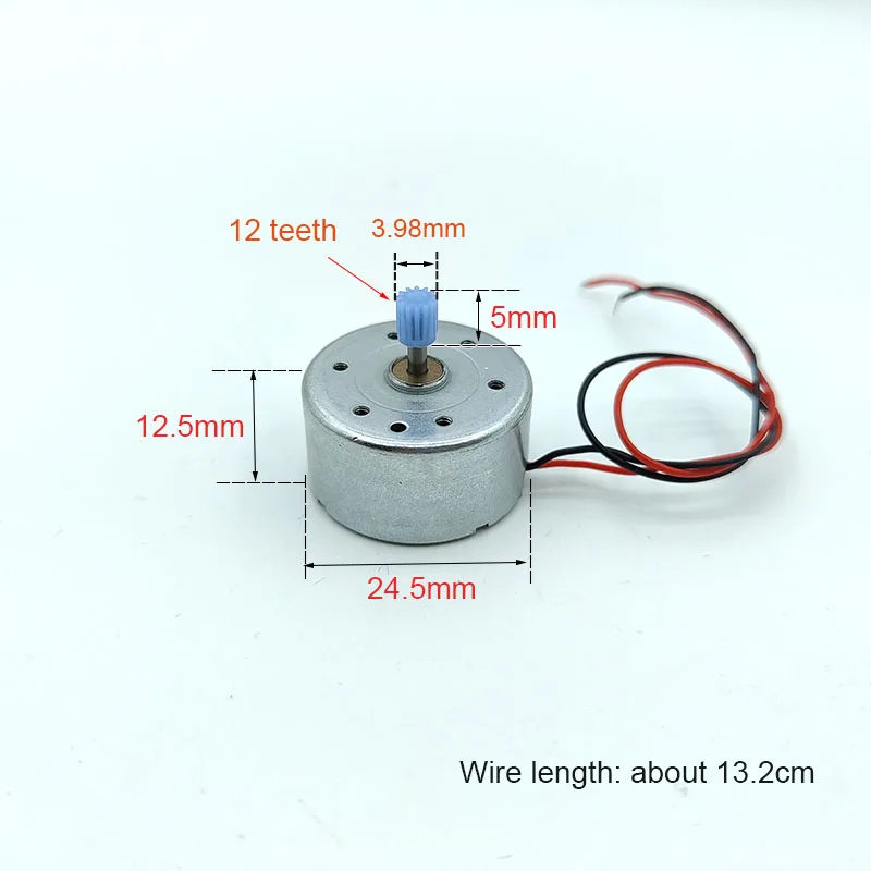 RF-300 Egyenáram 3V 6V 9V 12V 7000RPM Mali MUTE 24mm Futam Guzsaly motoros Becsült Fém ecsettel Mozgató DIY napelemes áram Gyermek- manöken