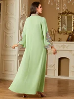 Eid Muslim Embroidery Dress for Women Abaya Party Long Dresses  Caftan Robe Jalabiya Ramadan Morocco Dubai 2025 Vestidos Largos 5