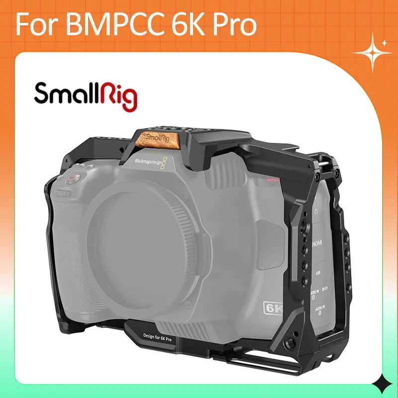 Smallrig Full Dslr Camera Cage Per Bmpcc 6K Pro Blackmagic Pocket Cinema Camera Rig Built-In Nato Rail & Cold Shoe Mount 3270