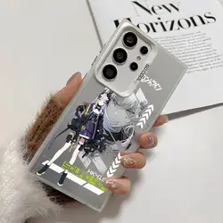 Shiny TPU Shockproof Anime Girls Phone Case - Galaxy S22 5G (White1)