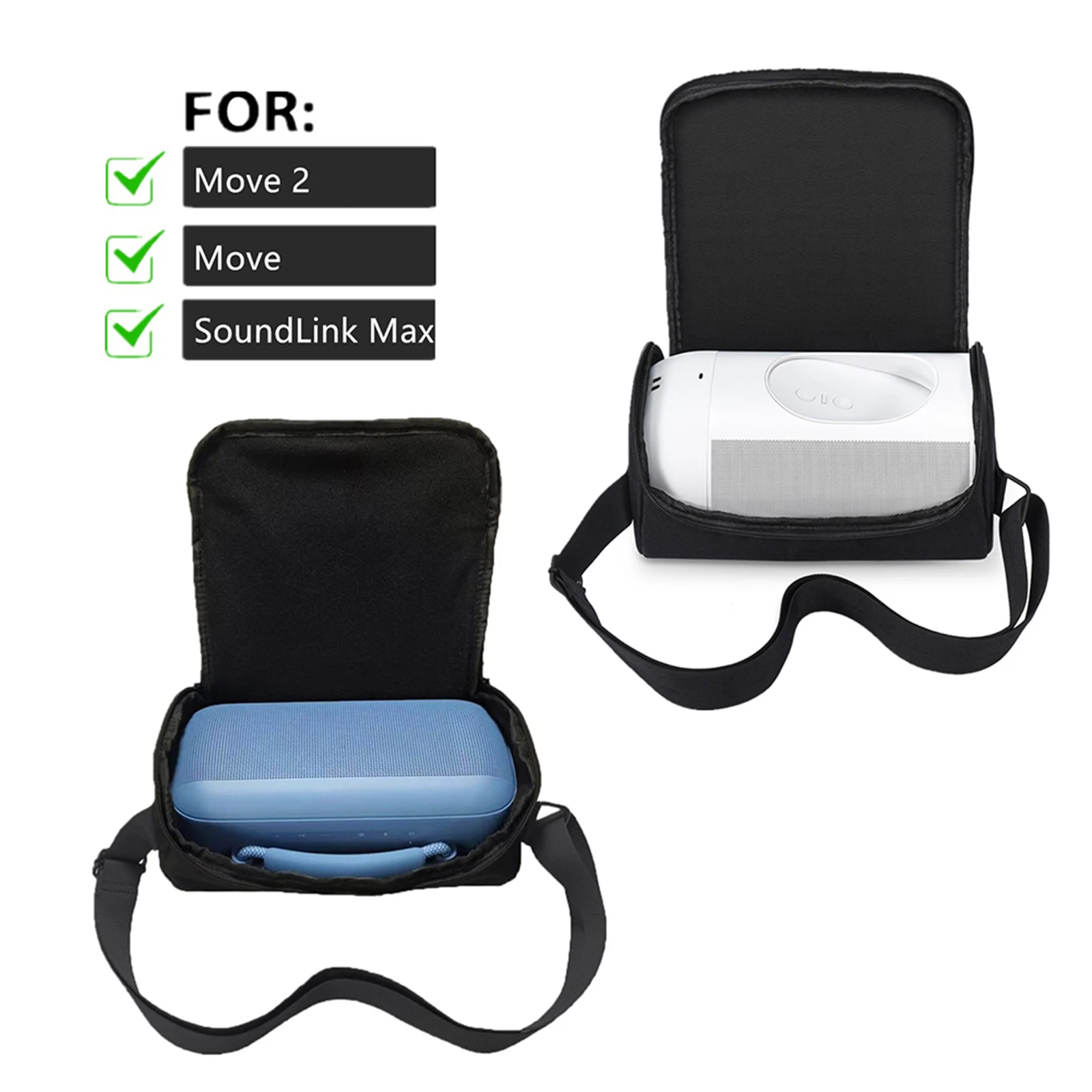 Carrying Case Shockproof Travel Protective Case Anti Scratch Shoulder Bag with Shoulder Strap for Sonos Move 2 2023/Move 2020