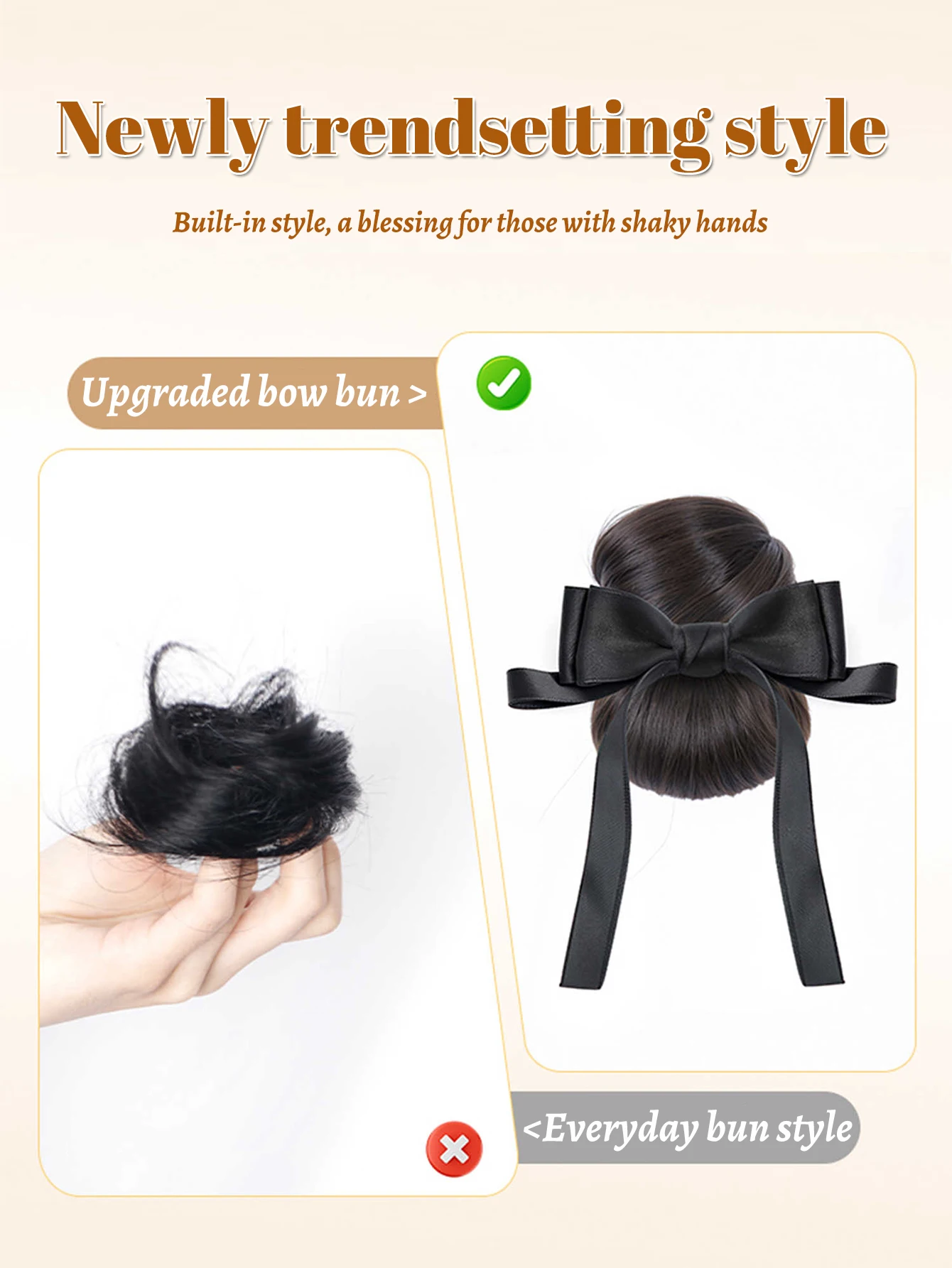 Synthetic Hair Claw Clip for Curly Bun Ponytail Extensions